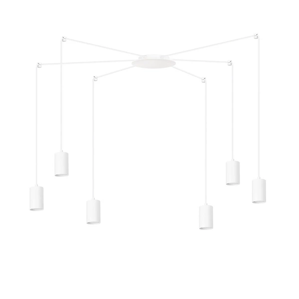Lampa wisząca Emibig TRAKER 6 WH/Biały 525/6