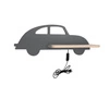 Kinkiet dziecięcy IQ Kids Car z półką, 21-85061, szary, 5W LED, barwa neutralna 4000K