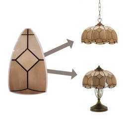 Szybka klosz 1szt. mała do lamp WITRAŻ Alfa | brązowy