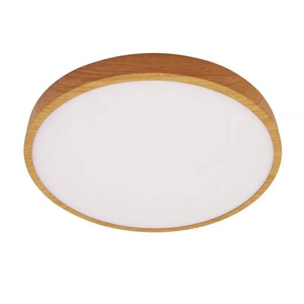 Plafon Riberio 28cm 30W LED barwa ciepła 3000K | drewno