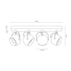 Ball Wood Lampa Sufitowa Incl. 4xLED GU10 5W Dąb Olejowany/Satyna 5131474L