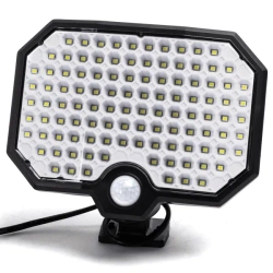 Kinkiet solarny LED dwuczęściowy z czujnikiem ruchu COB czarny 6500K