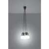 Lampa Wisząca DIEGO 5, PCV Szara, E27 60W, SL.0577