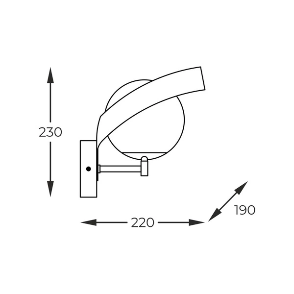 1140 KINKIET NELA CZARNO-ZŁOTY/BLACK-GOLD