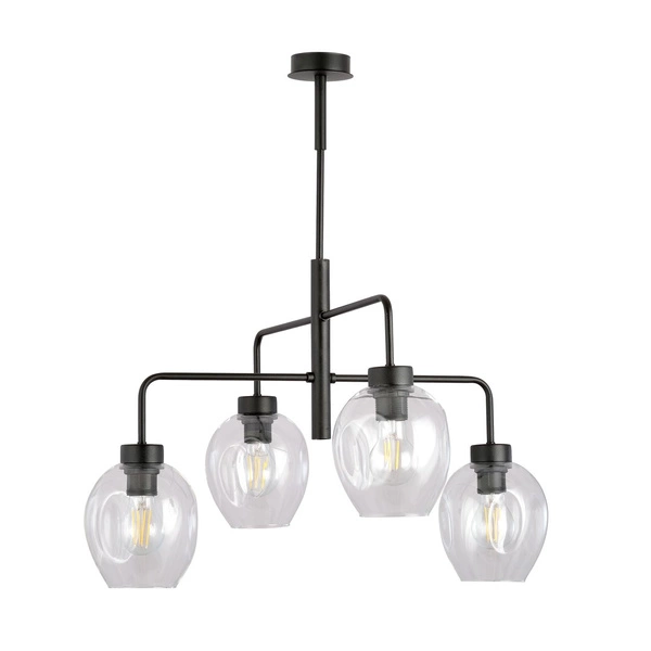 Lampa sufitowa Emibig LUKKA 4 Czarny/TRANSPARENT 1164/4