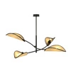Lampa sufitowa Emibig LOTUS 4 Czarny/RATTAN 1108/4