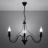 Żyrandol Sollux MINERWA 3 Stal, Czarny, E14, 3 X 12W LED, sl.0217