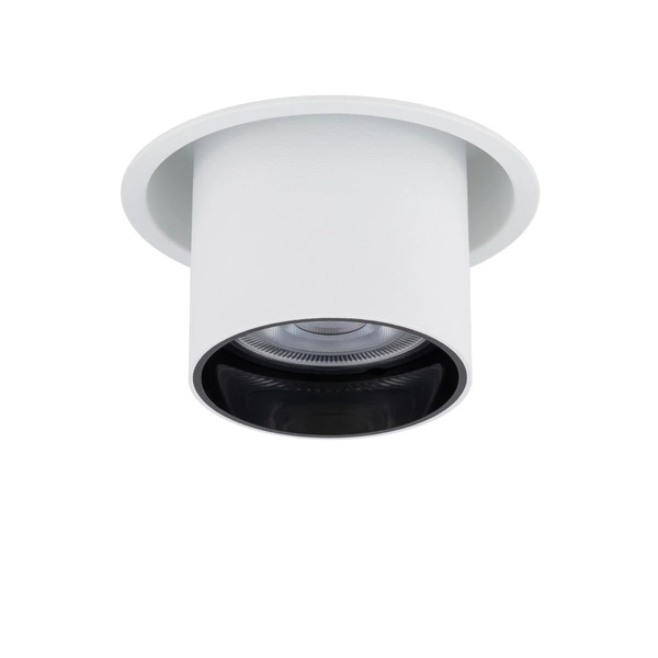 Regulowana lampa podtynkowa MONO SLIDE śr. 8,3cm GU10 | biały/czarny 10796