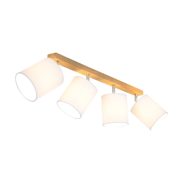 Aprillia Lampa Sufitowa 4xE27 Max.25W Dąb Olejowany/Biały 56744474