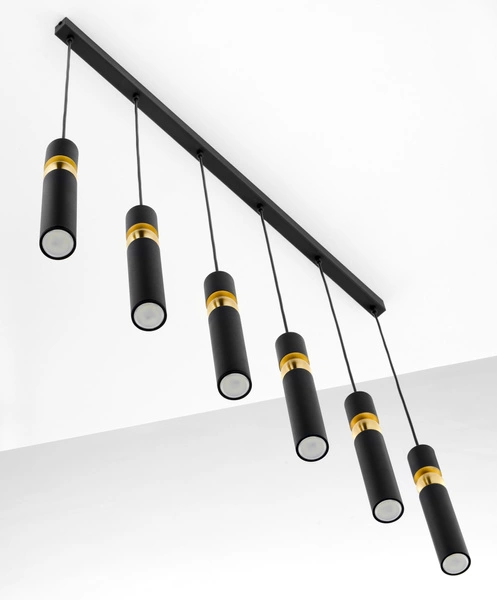 Nowoczesna Lampa wisząca ALAS wys. 120cm 6xG10 14W IP20 | Złoty