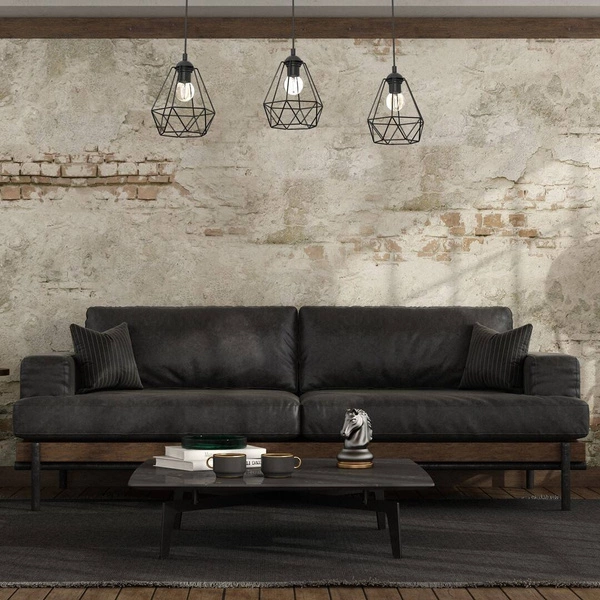 Lampa wisząca ACERO, MLP7888, czarny/brązowy, 3x60W E27