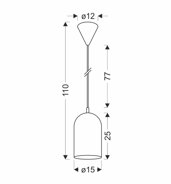 Lampa wisząca OSS LEDEA, 50101184, biała, 1x40W E27