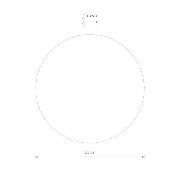 Kinkiet RING LED S 15cm 7W barwa ciepła 3000K | złoty 10280