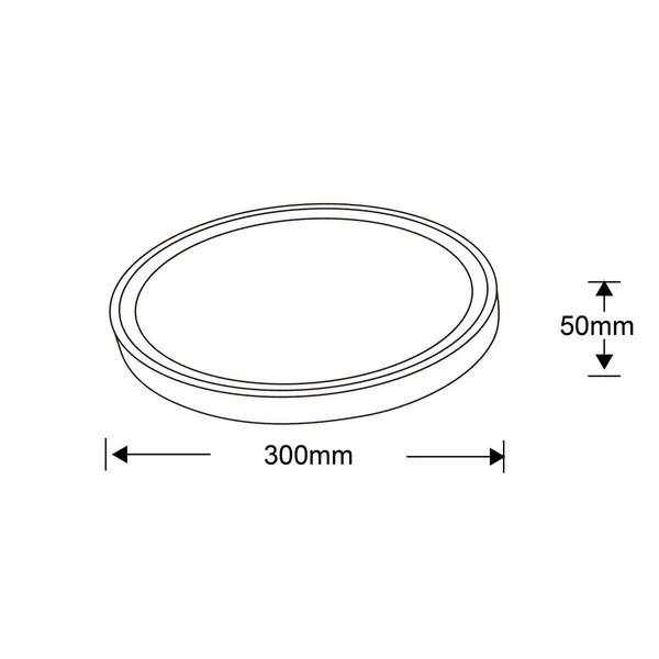 Plafon VEGAS, mały 30 cm, biały, 18W LED, barwa neutralna 4000K, IP54