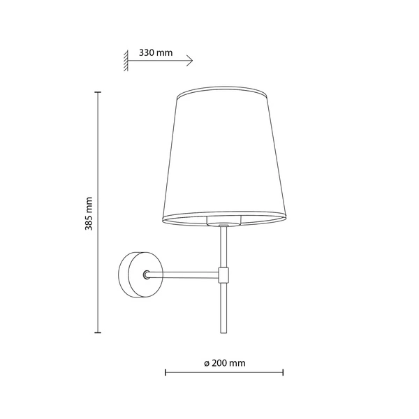 ELIZABETH SABIA KINKIET 1XE27