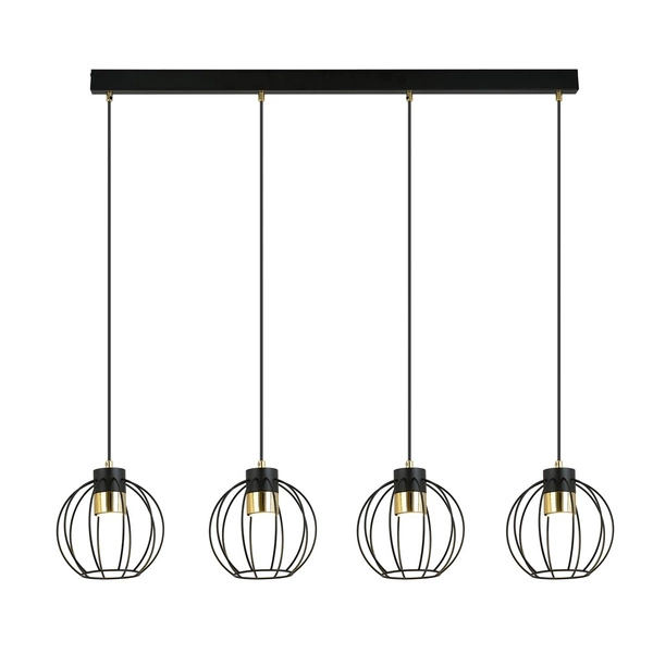Lampa wisząca Emibig AJAX 4 Czarny/GOLD 1200/4