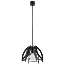 Lampa wisząca ALFA HAGA DREWNIANA 1xE27 30cm | 60903