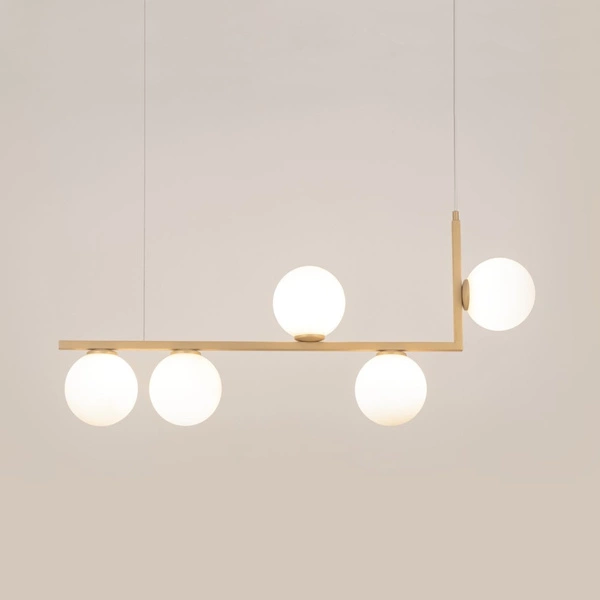 Lampa Sigma Andy 5 zwis złoty beż 33612