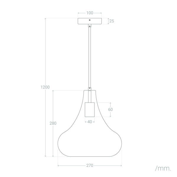 Lampa Wisząca Szklana Klasyczna Abruzzo Pico E27