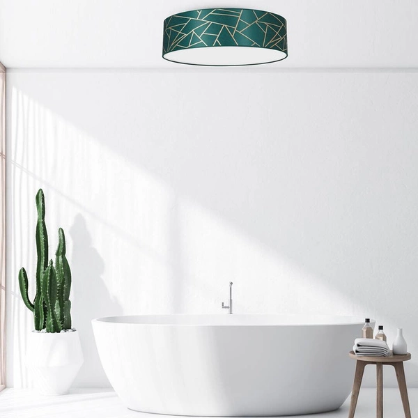 Lampa sufitowa ZIGGY GREEN, MLP7578, 50 cm, butelkowa zieleń/złoty, 3x60W E27