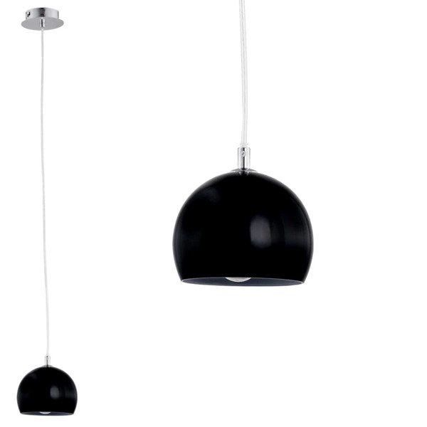 Lampa wisząca zwis WATERFALL czarna śr. 14cm