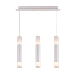 Nowoczesna lampa liniowa wisząca nad stół FORLI 3x 10W LED | biały