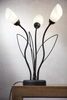 Klasyczna Lampa biurkowa GLORIOSA wys. 46cm 3xG9 14W IP20 | czarny mat