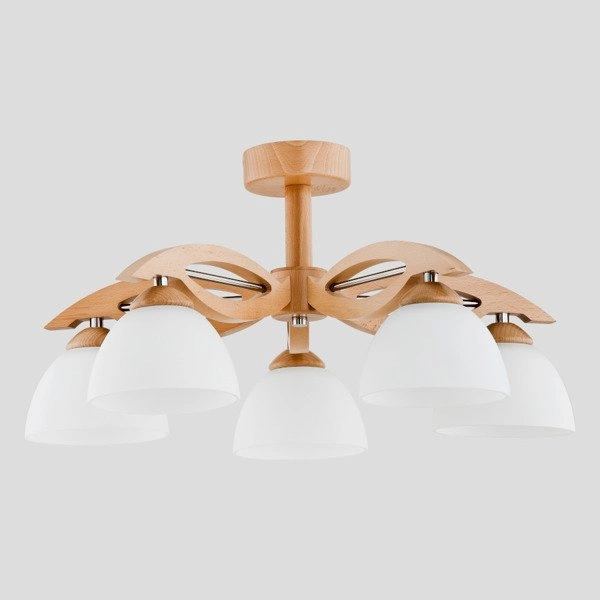 Lampa sufitowa żyrandol EMIR drewno śr. 56cm