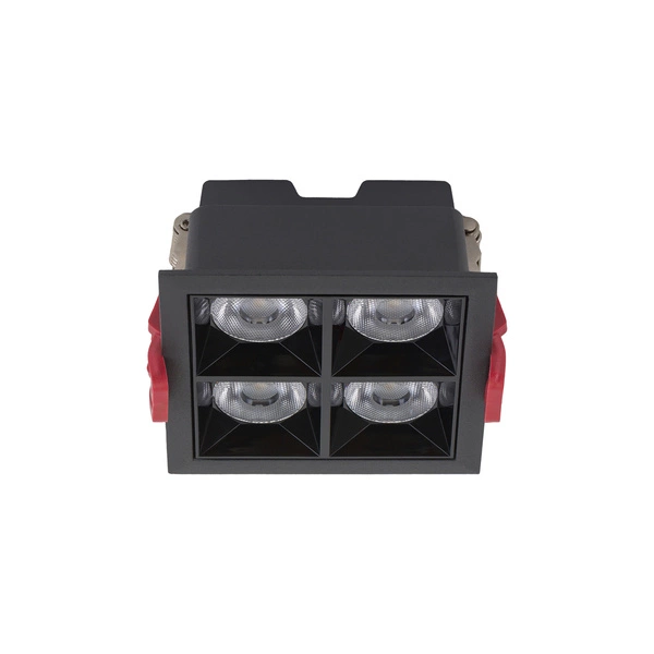 Oprawa punktowa podtynkowa MIDI LED BLACK szer. 9,2cm 16W ciepła 3000K | czarny 10061
