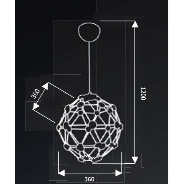 Nowoczesna lampa wisząca WIRE, zwis max 120 cm