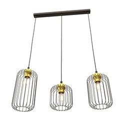 Lampa wisząca Emibig VANDER 3 BL GOLD 1364/3