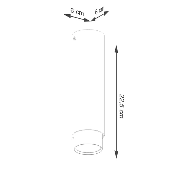 Plafon NERO 22,5 czarny/złoty
