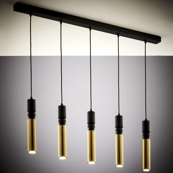 Nowoczesna Lampa wisząca ALAS wys. 120cm 5xG10 14W IP20 | Złoty