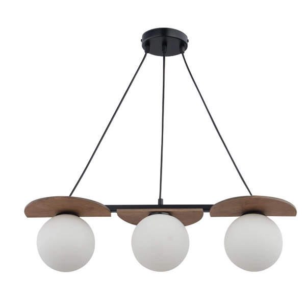 Klasyczna lampa wisząca do domu MIRROR G9 12W szer. 66cm | czarny brązowy