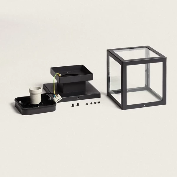 Kinkiet Sufitowy zewnętrzny Czarny Klasyczny IP44 Abruzzo Pietro E27 22cm