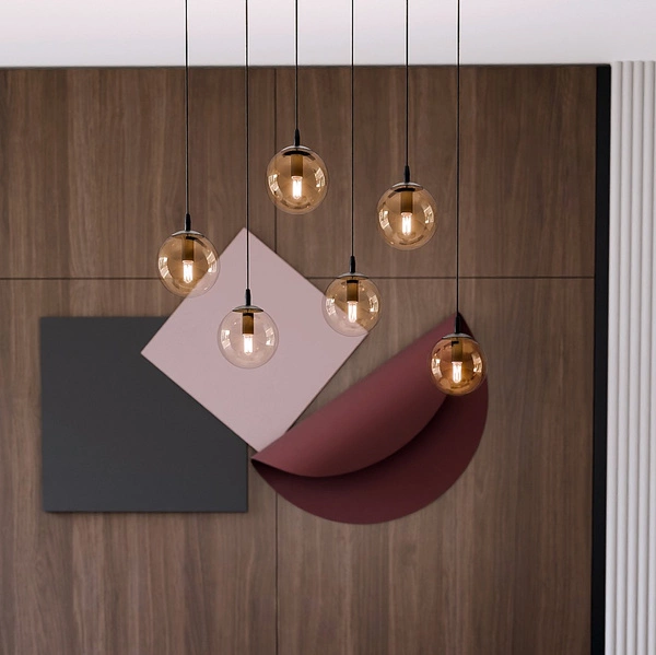 Lampa wisząca Emibig COSMO 6 BL MIODOWY 713/6