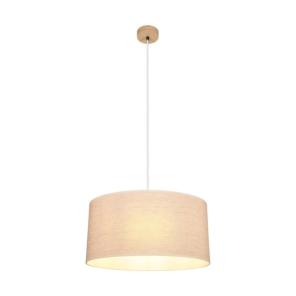 Boho Lampa Wisząca 1xE27 Max.60W Dąb Olejowany/Transparentny PVC/Beżowy 16910174