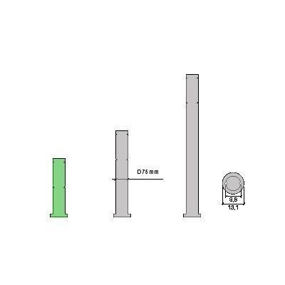 Słupek zewnętrzny Inox ST 022-450