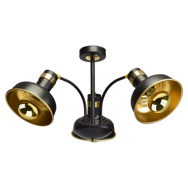 Lampa sufitowa MARGO, czarny/złoty, 3x60W E27, MLP6211