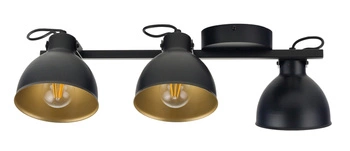 Lampa Sigma MARS plafon 3 czarny/złoty 32270