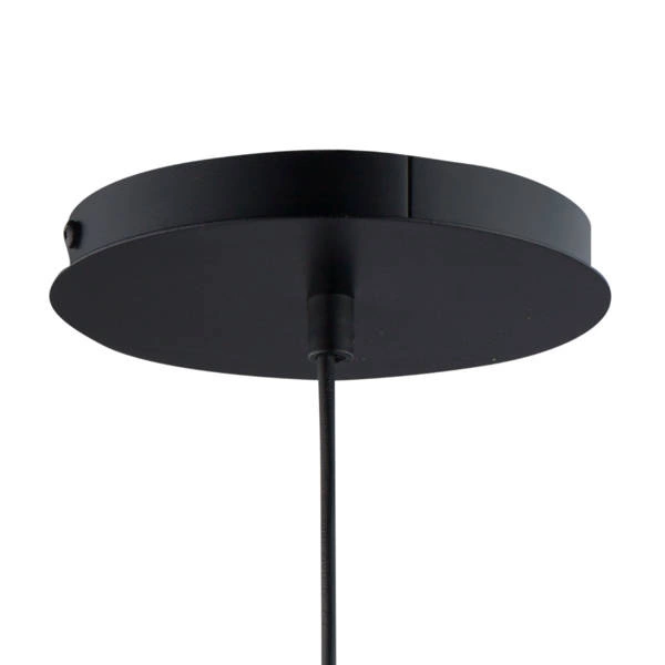 Stylowa lampa wisząca biura i domu HAPPY E27 60W szer. 25cm | czarny złoty