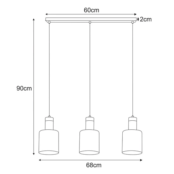 Lampa wisząca K-5253 z serii BRUS
