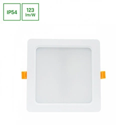 DURE 3 DOWNLIGHT 18W NW 230V 110st IP54 IK06 168x168x34 BIAŁY kwadratowa zasilacz zintegrowany