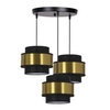 Lampa wisząca PRESTIGE, 33-17949, czarny/złoty, 3x40W E27