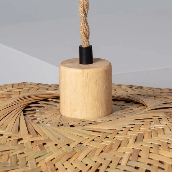 Lampa Wisząca Bambusa Kapelusz 60cm Boho Abruzzo Ponti E27