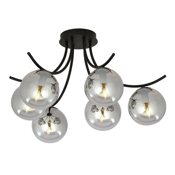 Lampa sufitowa Emibig BOSTON 6 Czarny/GRAFIT 1110/6