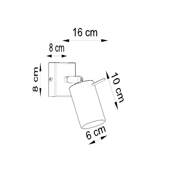 Kinkiet z włącznikiem RING, SL.1049, czarny, 1x40W GU10