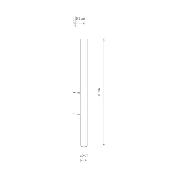 Kinkiet LASER WALL 40cm 2xG9 | miedziany 10564