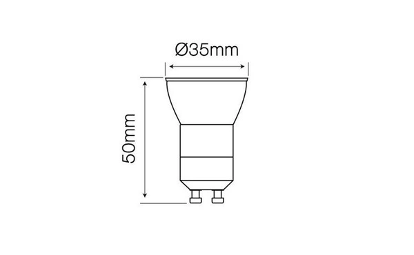 Żarówka LED line® GU11 SMD 170-250V AC 3W 255lm 38° biała zimna 6000K