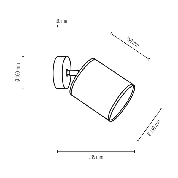 Aprillia Kinkiet 1xE27 Max.25W Dąb Olejowany/Biały 56744174